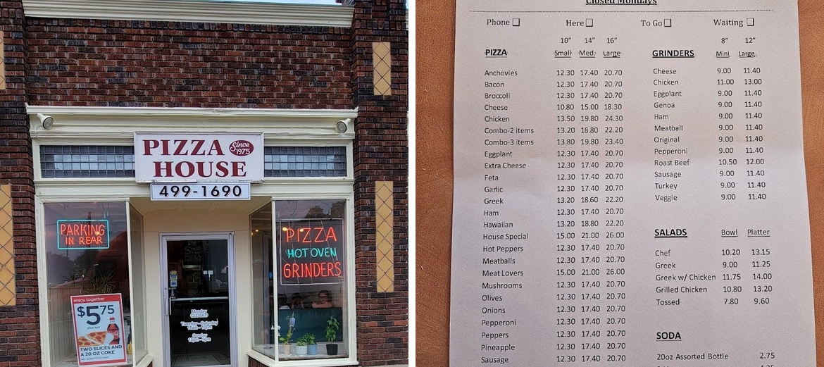 South Street Pizza House Menu